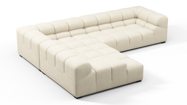 Tufty - Tufty Sectional, Left Corner, Eggshell Boucle