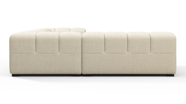 Tufty - Tufty Sectional, Left Corner, Eggshell Boucle