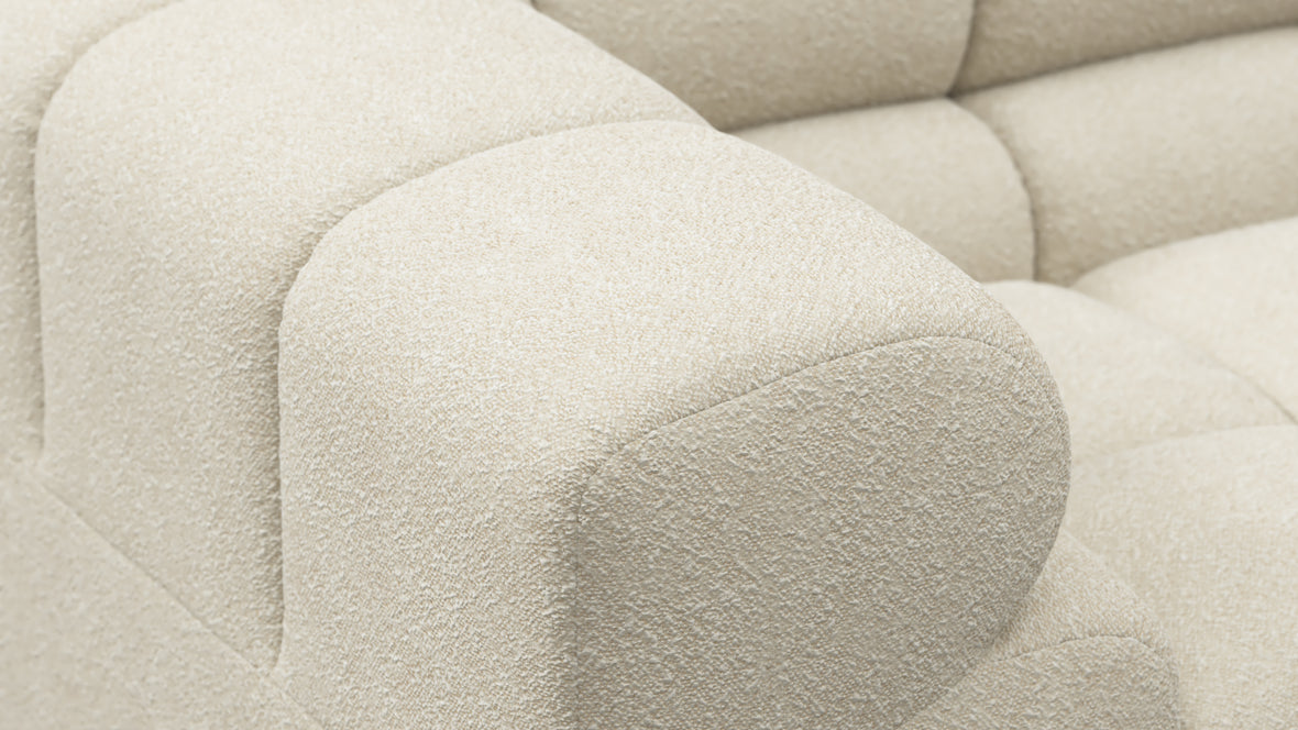 Tufty - Tufty Sectional, Right Corner, Eggshell Boucle