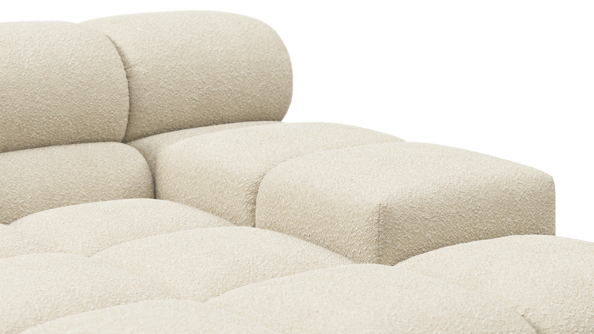 Tufty - Tufty Sectional, Right Corner, Eggshell Boucle