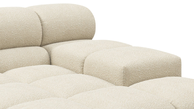 Tufty - Tufty Sectional, Right Corner, Eggshell Boucle