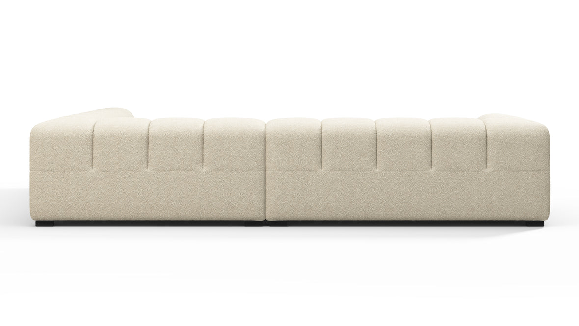Tufty - Tufty Sectional, Right Corner, Eggshell Boucle