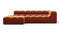 Tufty - Tufty Sectional, Small L, Left, Spice Velvet