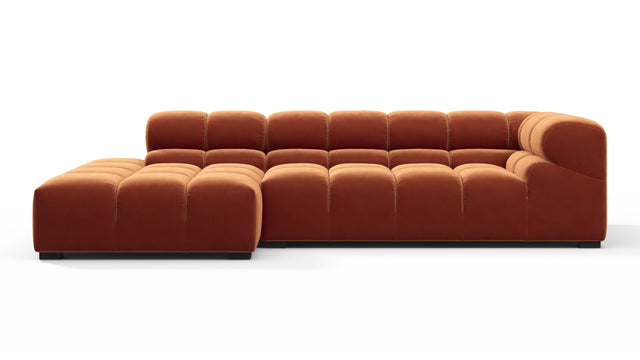 Tufty - Tufty Sectional, Small L, Left, Spice Velvet