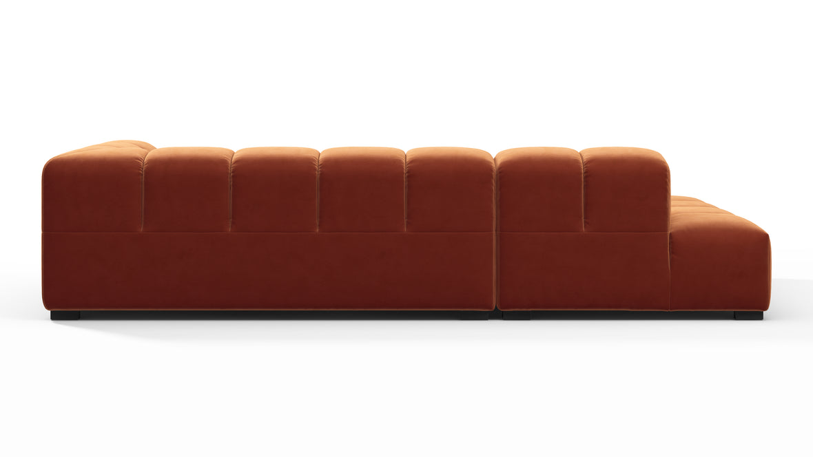 Tufty - Tufty Sectional, Small L, Left, Spice Velvet