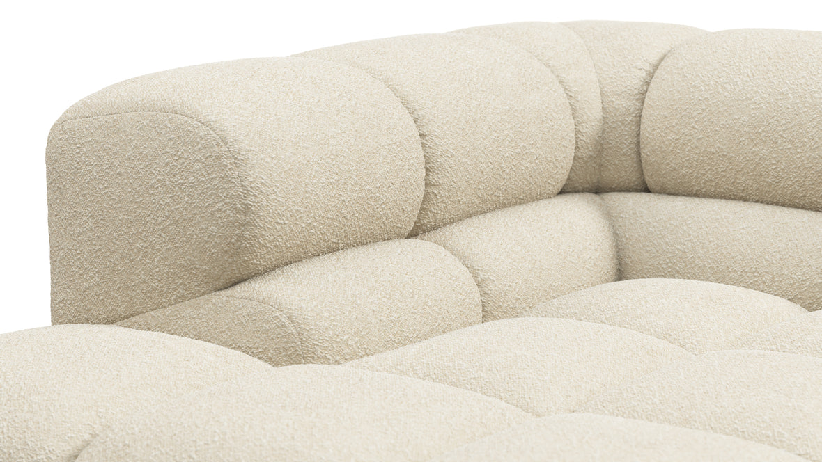 Tufty - Tufty Sectional, Small L, Left, Eggshell Boucle