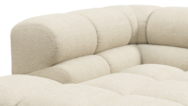 Tufty - Tufty Sectional, Small L, Left, Eggshell Boucle