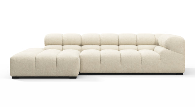 Tufty - Tufty Sectional, Small L, Left, Eggshell Boucle