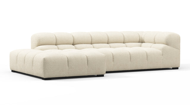 Tufty - Tufty Sectional, Small L, Left, Eggshell Boucle