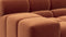 Tufty - Tufty Sectional, Small, Left Chaise, Spice Velvet