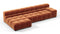 Tufty - Tufty Sectional, Small, Left Chaise, Spice Velvet