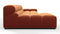 Tufty - Tufty Sectional, Small, Left Chaise, Spice Velvet