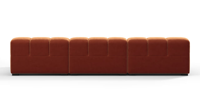 Tufty - Tufty Sectional, Small, Right Chaise, Spice Velvet