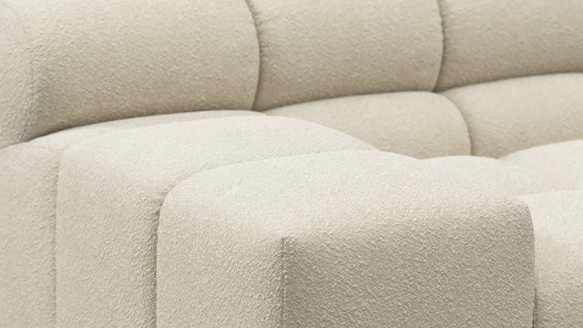 Tufty - Tufty Sectional, Small, Left Chaise, Eggshell Boucle