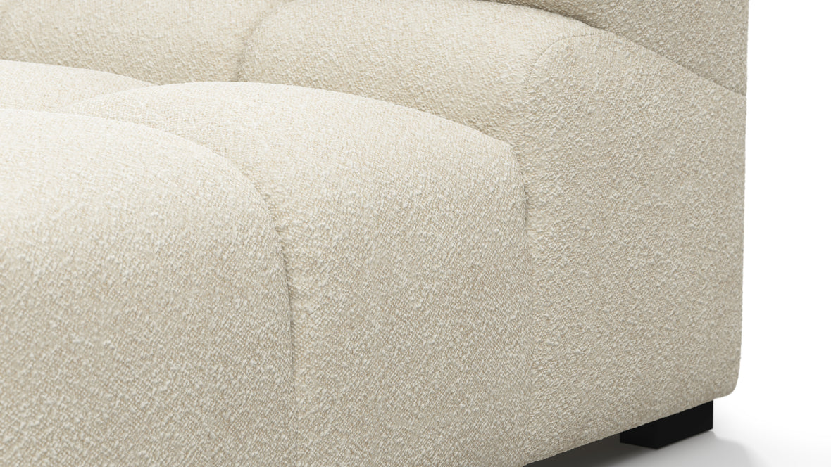 Tufty - Tufty Sectional, Small, Left Chaise, Eggshell Boucle
