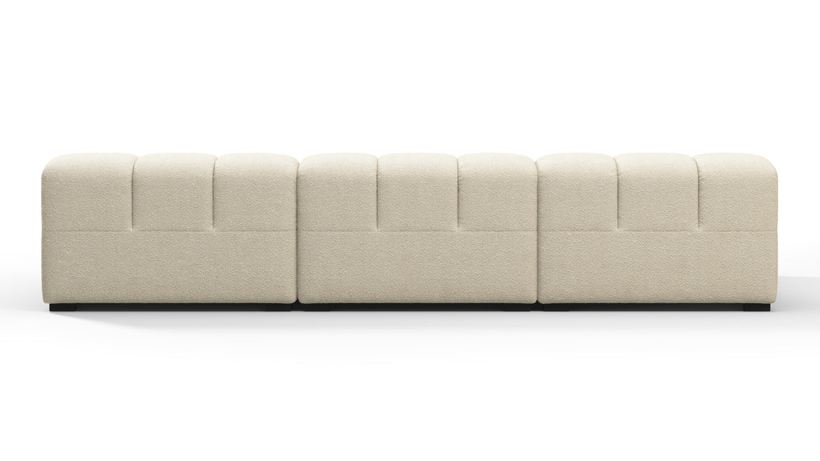 Tufty - Tufty Sectional, Small, Left Chaise, Eggshell Boucle