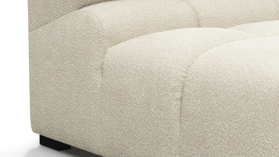 Tufty - Tufty Sectional, Small, Right Chaise, Eggshell Boucle