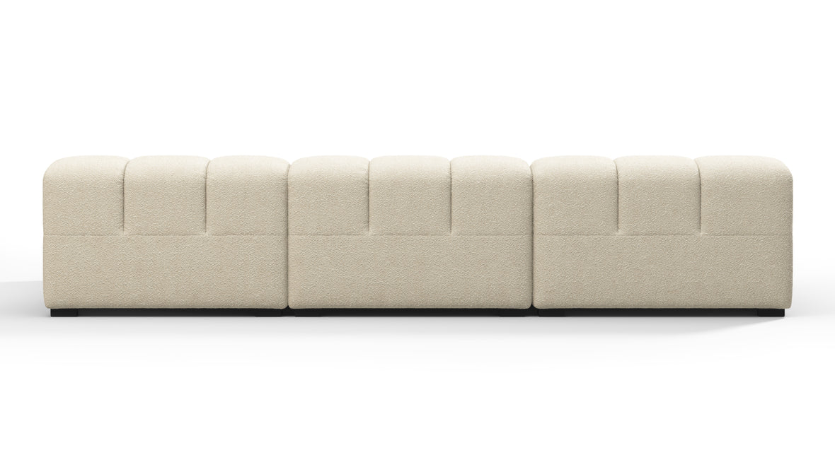 Tufty - Tufty Sectional, Small, Right Chaise, Eggshell Boucle