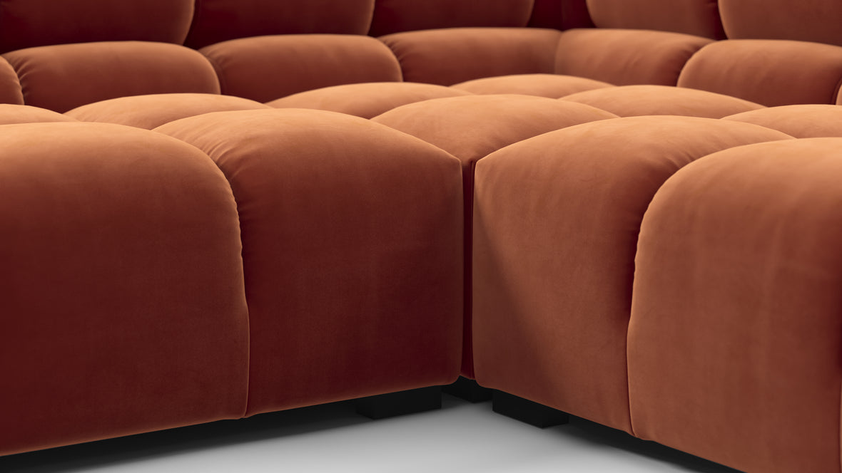 Tufty - Tufty Sectional, U Shape, Spice Velvet
