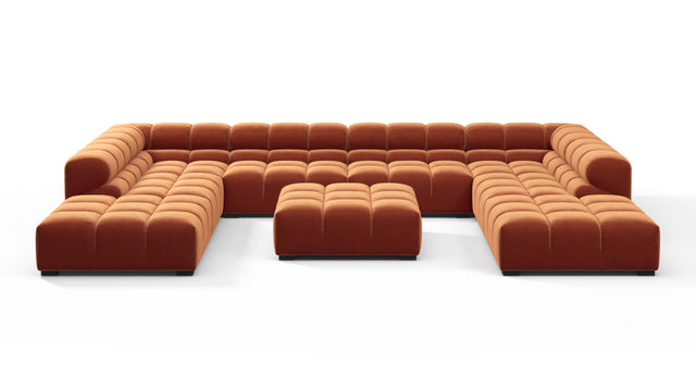 Tufty - Tufty Sectional, U Shape, Spice Velvet