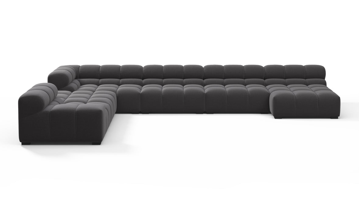 Tufty - Tufty Sectional, Extra Large Left Corner, Ink Brushed Weave
