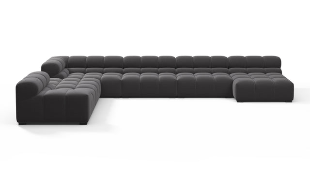 Tufty - Tufty Sectional, Extra Large Left Corner, Ink Brushed Weave