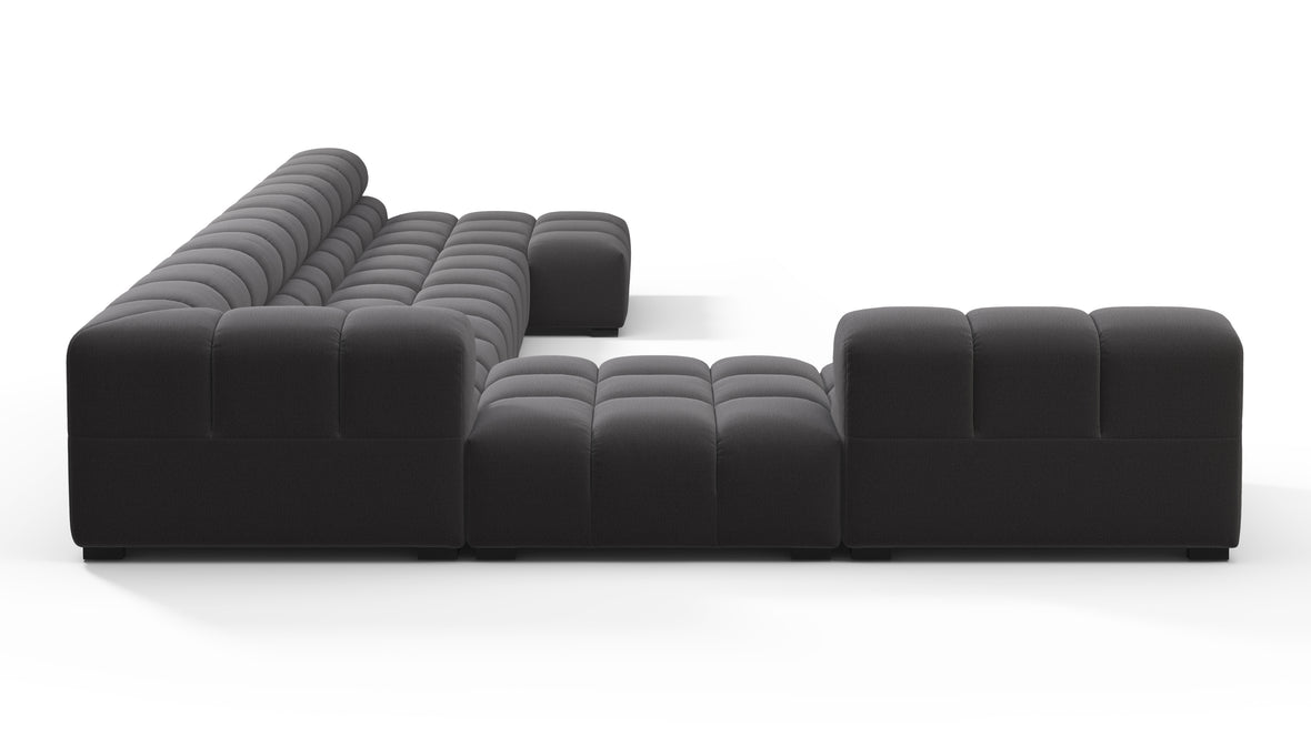 Tufty - Tufty Sectional, Extra Large Left Corner, Ink Brushed Weave