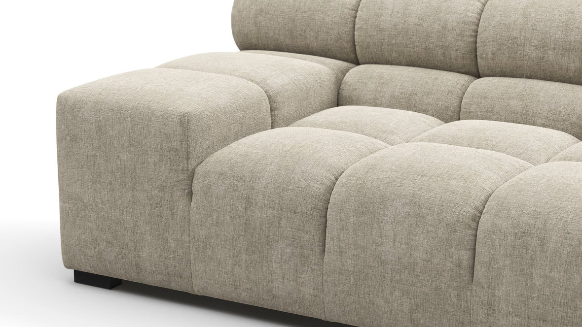 Tufty - Tufty Sectional, Extra Large Left Corner, Beige Gray Chenille