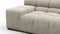 Tufty - Tufty Sectional, Extra Large Left Corner, Beige Gray Chenille