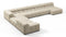 Tufty - Tufty Sectional, Extra Large Left Corner, Beige Gray Chenille