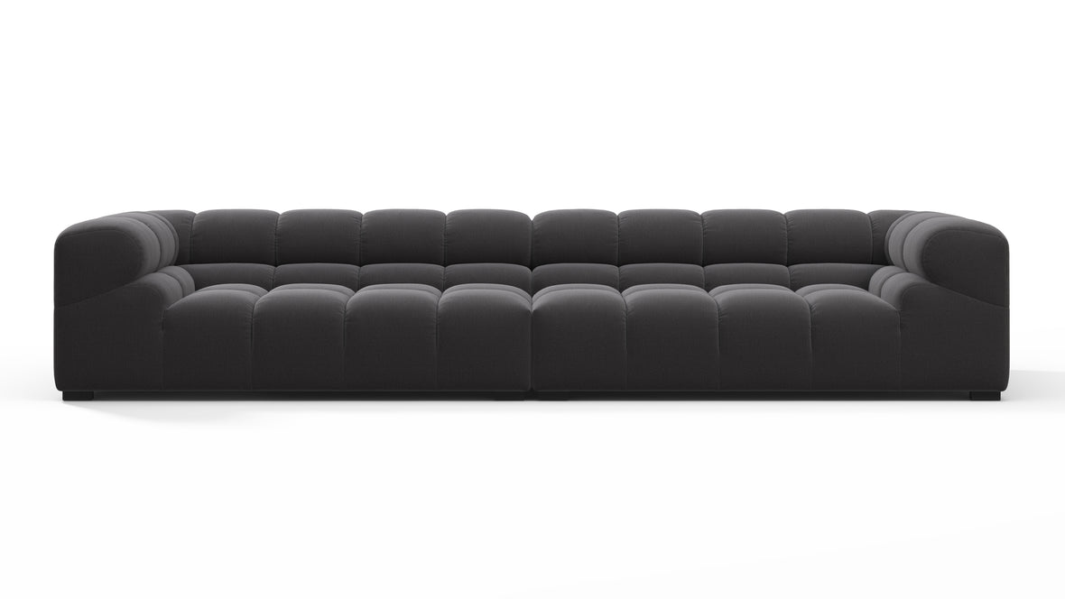 Tufty - Tufty Sectional, Extra Large Sofa, Ink Brushed Weave