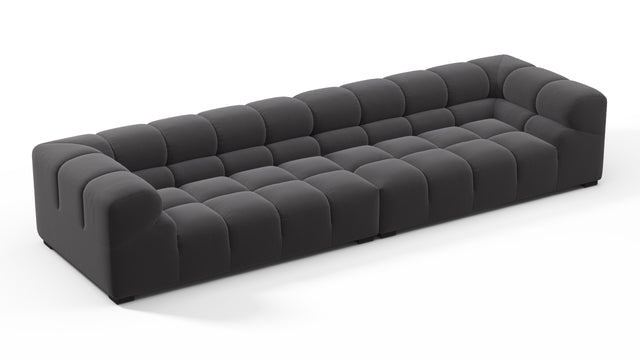 Tufty - Tufty Sectional, Extra Large Sofa, Ink Brushed Weave