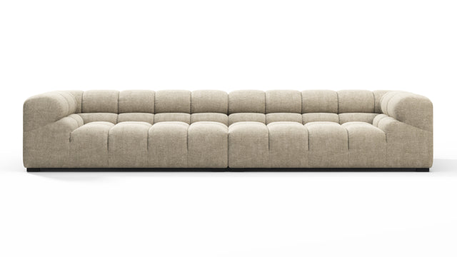 Tufty - Tufty Sectional, Extra Large Sofa, Beige Gray Chenille