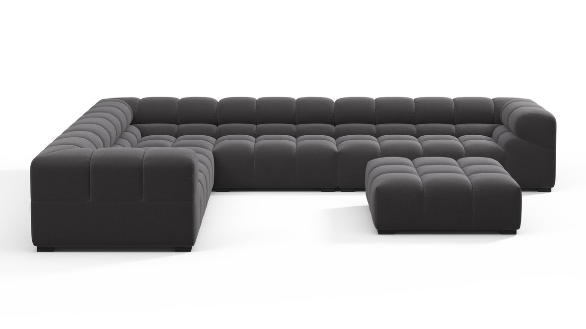 Tufty - Tufty Sectional, Large Left Corner, Ink Brushed Weave