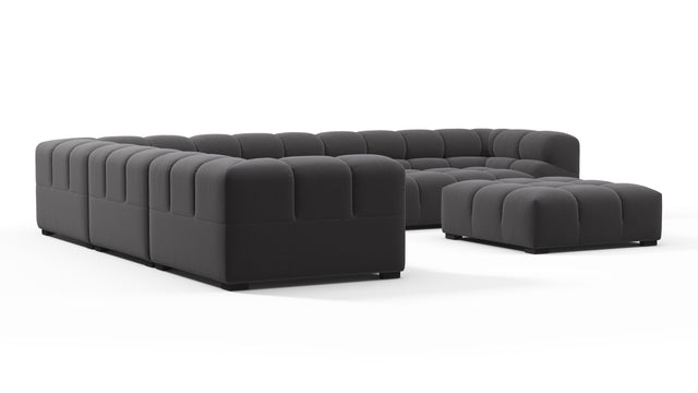 Tufty - Tufty Sectional, Large Left Corner, Ink Brushed Weave