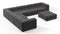 Tufty - Tufty Sectional, Large Left Corner, Ink Brushed Weave