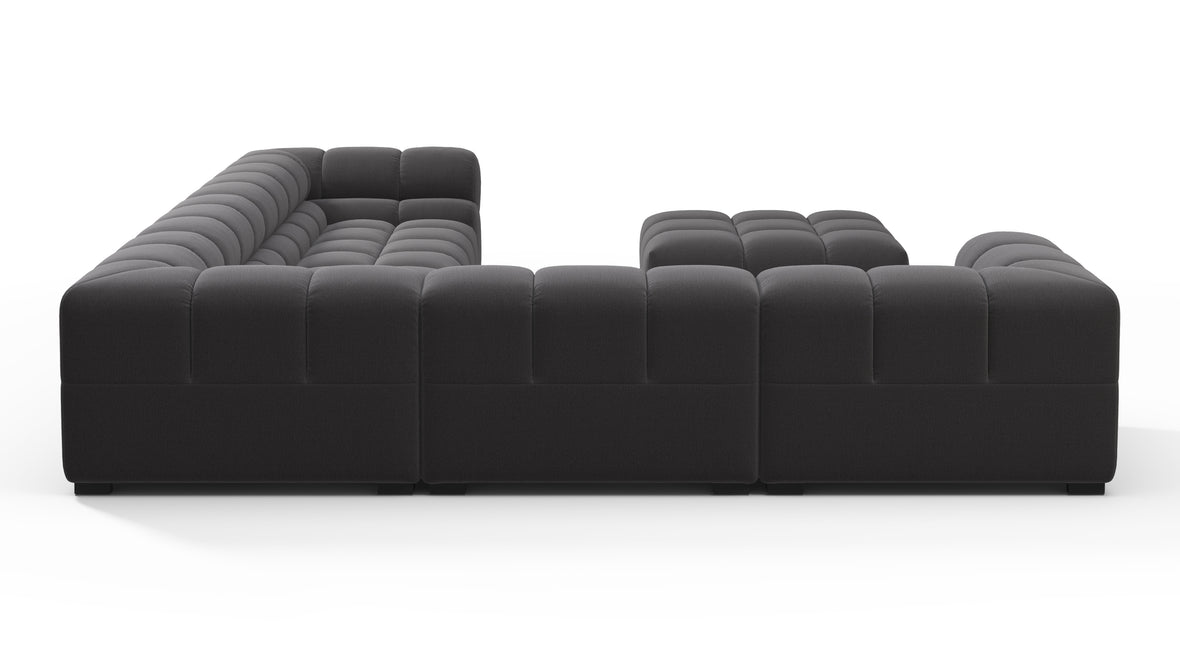 Tufty - Tufty Sectional, Large Left Corner, Ink Brushed Weave