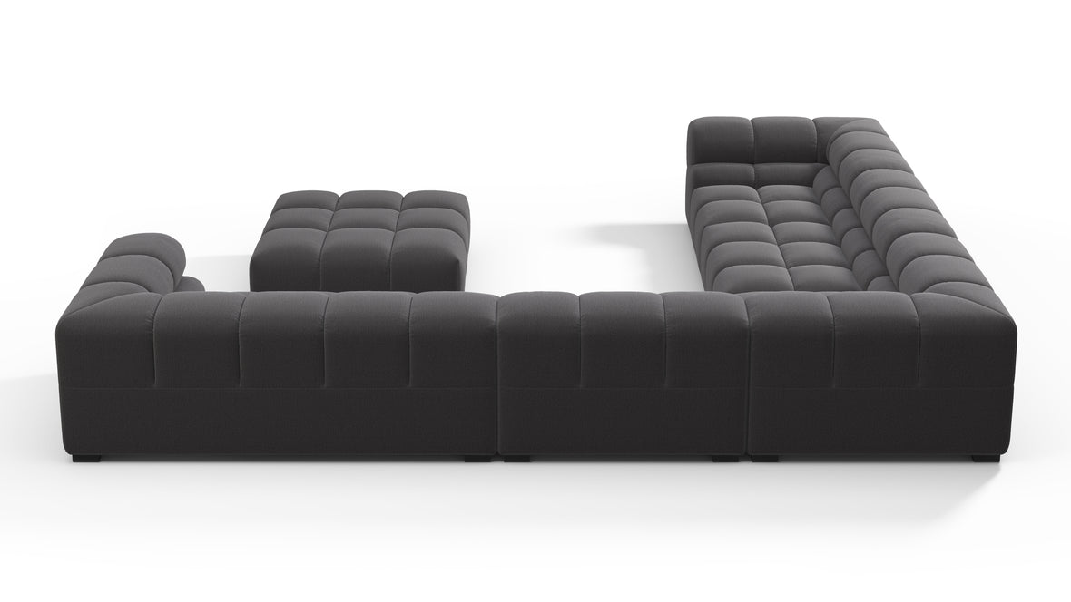 Tufty - Tufty Sectional, Large Left Corner, Ink Brushed Weave