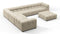 Tufty - Tufty Sectional, Large Left Corner, Beige Gray Chenille