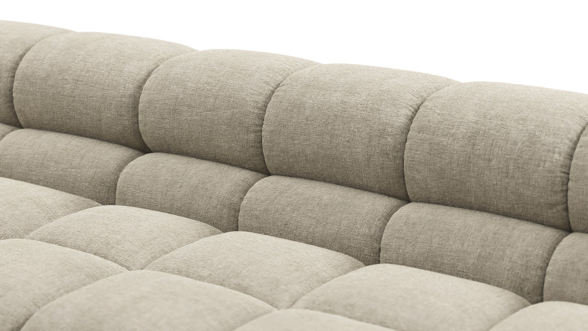 Tufty - Tufty Sectional, Large Right Corner, Beige Gray Chenille