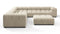 Tufty - Tufty Sectional, Large Right Corner, Beige Gray Chenille