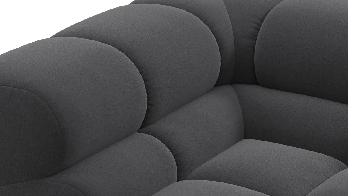 Tufty - Tufty Sectional, Large, Right Chaise, Ink Brushed Weave