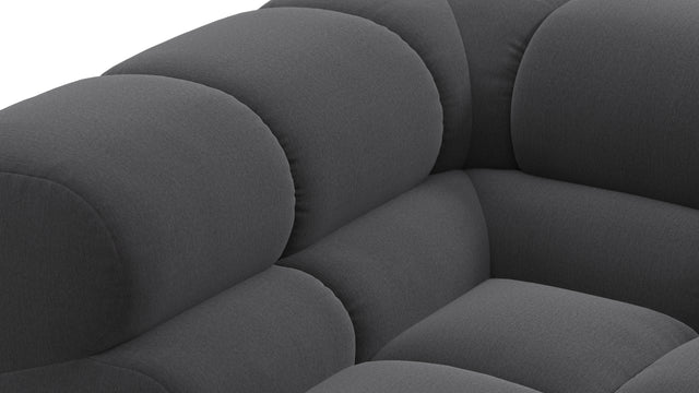Tufty - Tufty Sectional, Large, Right Chaise, Ink Brushed Weave