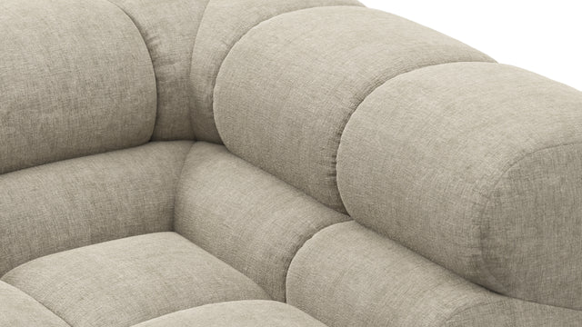 Tufty - Tufty Sectional, Large, Left Chaise, Beige Gray Chenille