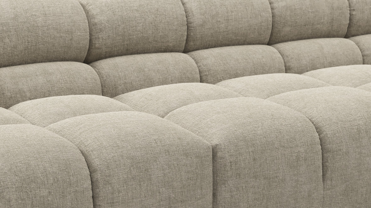 Tufty - Tufty Sectional, Large, Left Chaise, Beige Gray Chenille