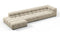 Tufty - Tufty Sectional, Large, Left Chaise, Beige Gray Chenille