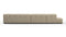 Tufty - Tufty Sectional, Large, Left Chaise, Beige Gray Chenille