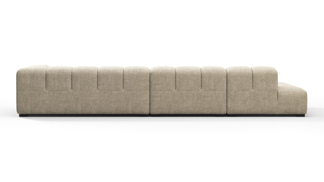 Tufty - Tufty Sectional, Large, Left Chaise, Beige Gray Chenille