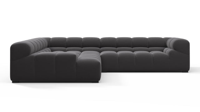 Tufty - Tufty Sectional, Left Corner, Ink Brushed Weave