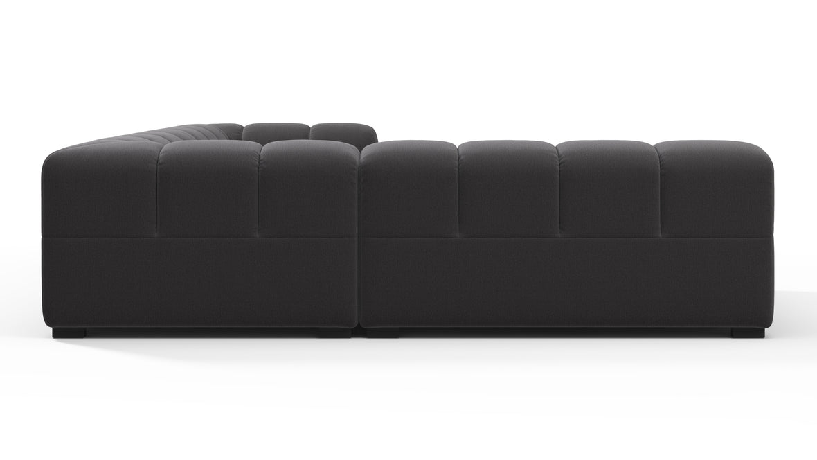 Tufty - Tufty Sectional, Left Corner, Ink Brushed Weave
